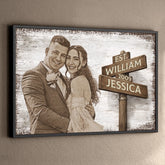Custom Photo Horizontal Poster - Personalized Anniversary Wedding Gifts For Husband And Wife. Him And Her - Love Chosen Again Today