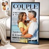 Custom Photo Vertical Poster - Personalized Anniversary Wedding Gifts For Husband And Wife. Him And Her - Love Grows Where We Stand