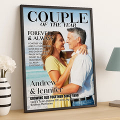 Custom Photo Vertical Poster - Personalized Anniversary Wedding Gifts For Husband And Wife. Him And Her - Love Grows Where We Stand