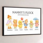 Custom Horizontal Poster - Personalized Mother's Day Birthday Gifts For Mom. Grandma - With All My Ducklings