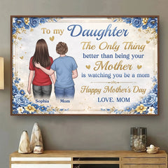 Custom Horizontal Poster - Personalized Mother's Day Birthday Gifts For Daughter - The Sweetest Journey