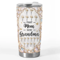 Custom Tumbler - Personalized Mother's Day Birthday Gifts For Mom. Grandma - Grandma's Blooming Love