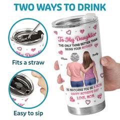 Custom 3D Inflated Effect Printed Tumbler - Personalized Mother's Day Birthday Gifts For Daughter - You Are My Greatest Echo