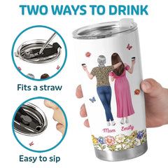 Custom 3D Inflated Effect Printed Tumbler - Personalized Mother's Day Birthday Gifts For Mom. Grandma - Thank You For Your Love