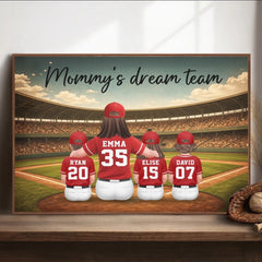 Custom Horizontal Poster - Personalized Mother's Day Gifts For Mom. Grandma - Built By Mom's All Stars