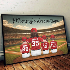 Custom Horizontal Poster - Personalized Mother's Day Gifts For Mom. Grandma - Built By Mom's All Stars