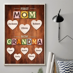 Custom Vertical Poster - Personalized Mother's Day Birthday Gifts For Mom. Grandma - From Mom To Grandma