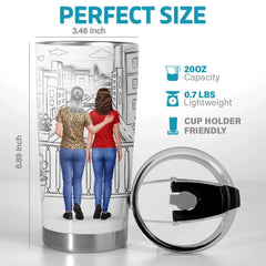 Custom 3D Inflated Effect Printed Tumbler - Personalized Mother's Day Gifts For Daughter - My Daughter. Now A Wonderful Mom