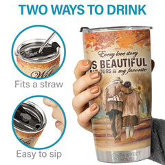To My Wife I Choose You At The Beginning And End Of Everyday - Tumbler - To My Wife. Gift For Wife. Anniversary. Engagement. Wedding. Marriage Gift