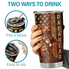Being A Papa Is Priceless - Tumbler - To My Dad. Gift For Dad. Dad Gift From Daughter And Son. Birthday Gift For Dad