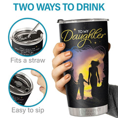 Once Upon A time When I Asked God For An Angel - Tumbler - To My Daughter. Gift For Daughter. Daughter Gift From Mom. Birthday Gift For Daughter