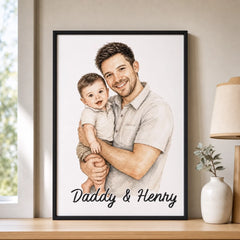 Custom Photo Vertical Poster - Personalized Father's Day Birthday Gifts For Dad. Grandpa - Always Proud To Call You Dad