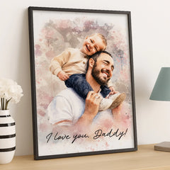 Custom Photo Vertical Poster - Personalized Father's Day Birthday Gifts For Dad. Grandpa - Dad Makes Every Day Special