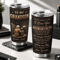 Custom Tumbler - Personalized Birthday Gifts For Grandson - My Greatest Blessing In Life