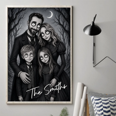 Custom Photo Vertical Poster - Personalized Halloween Decor Birthday Gifts For Mom. Dad. Brother. Sister - Spooky Fun With My Favorite People