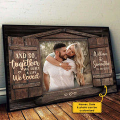 And So Together - Personalized Horizontal Poster - Upload Image. Gift For Couples