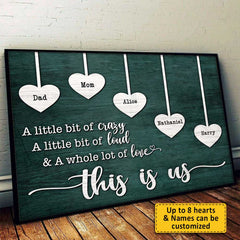 A Whole Lot Of Love - Personalized Horizontal Poster - Gift For Couples. Husband Wife