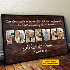 You Are My Queen Forever - Upload Image. Personalized Horizontal Poster