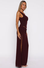 Unavailable Energy Maxi Dress Burgundy