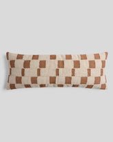 Modern Wool Lumbar Pillow Cover - FINAL SALE (Natural and Tobacco)