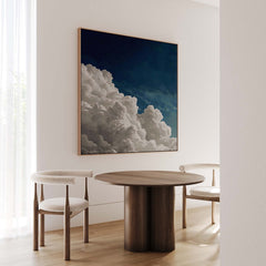 Billowing Blue Clouds Square Print