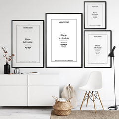 Black Fine Art Frame, 75 x 100 cm