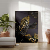 Golden Foliage Print