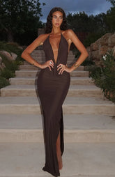 Neither One Of Us Maxi Dress Chocolate