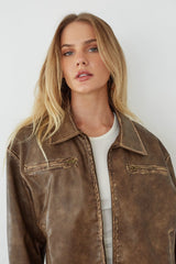 Dylan Faux Leather Jacket