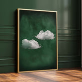 Deep Green Cloud Duo Print