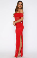 Matcha Baby Strapless Maxi Dress Chilli Red
