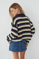 Frannie Striped Button Up Cardigan