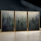 Forest Edge at Dusk Set of 3 Prints