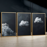 Grey Clouds Set of 3 Prints