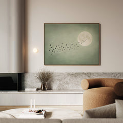 Japandi Moon Sage Print