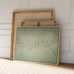 Japandi Murmur Sage Print
