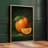 Orange with Leaf Print