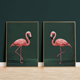 Pink Flamingo Set of 2 Prints