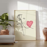 Rose & Heart Print