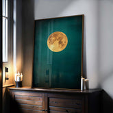 Teal Moonlight Print