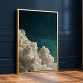 Teal Billowing Cloud Print