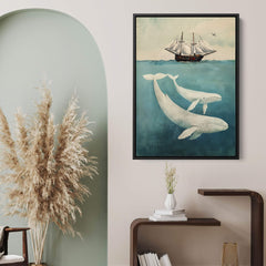 White Whale & Calf Print