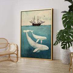 White Whale & Calf Print