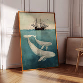White Whale & Calf Print