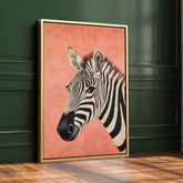 Zebra on Pink Print