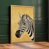 Zebra on Yellow Print