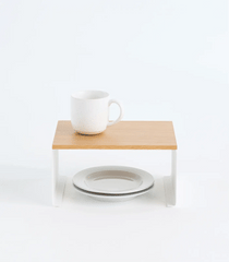 Stackable Countertop Shelf - Two Sizes - Steel + Wood