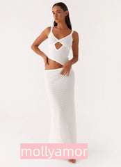 Jocelyn Maxi Dress - White Crochet