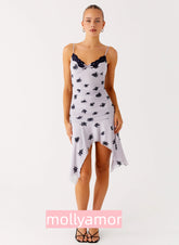 Amor Flock Hanky Mini Dress - Lilac