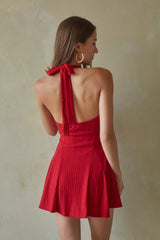 Colleen Halter Knit Mini Dress